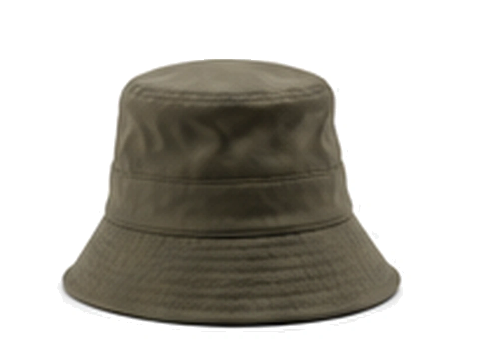 Olive custom bucket hat with full 360 degree brim