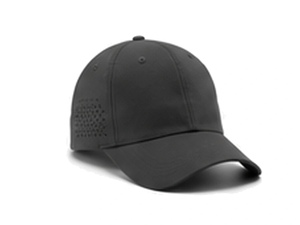Charcoal custom sport cap with lightweight active construction