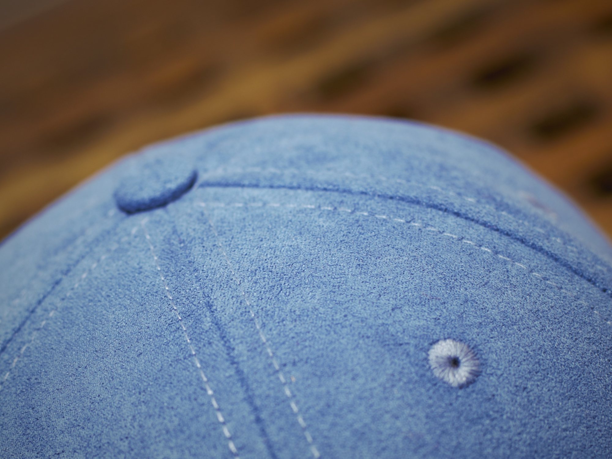 Stitching and finishing detail on private label headwear