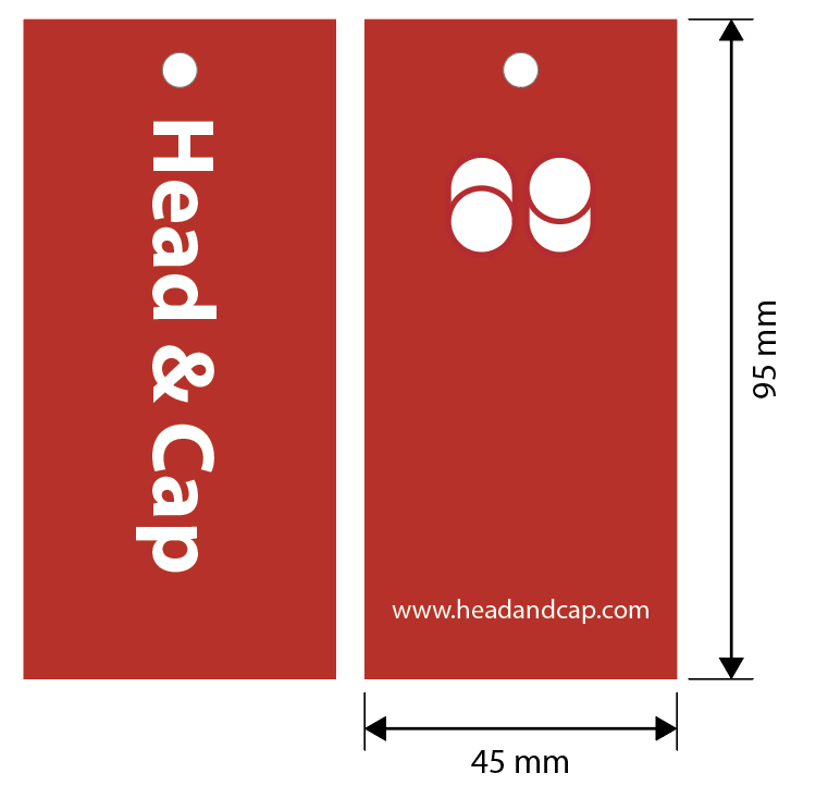Private-label hangtag artwork for custom headwear
