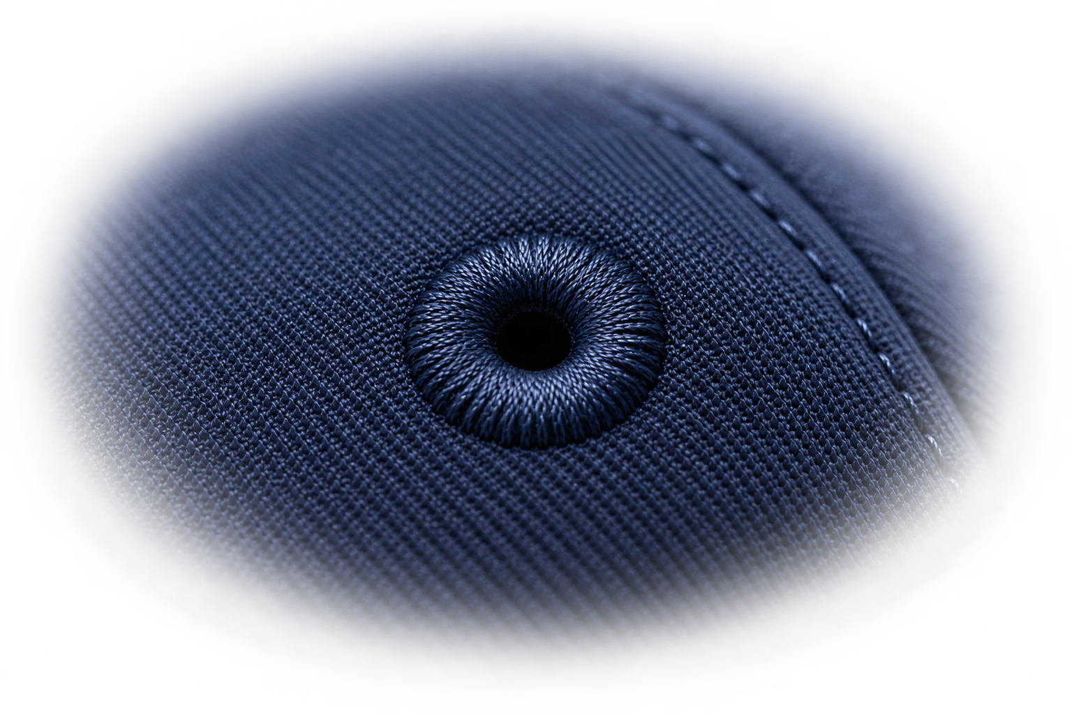 Embroidered eyelet specification for custom baseball cap