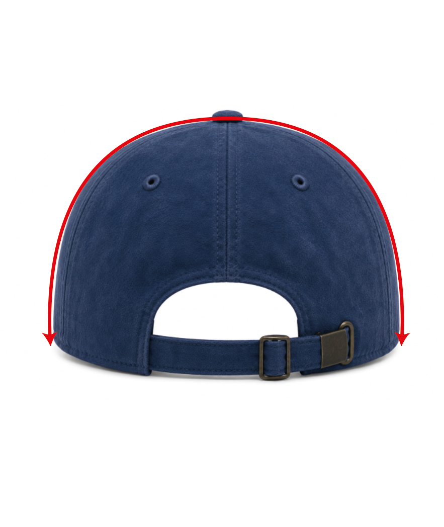 Custom baseball cap crown height measurement diagram
